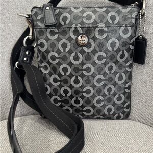Coach crossbody Black and Gray Bag